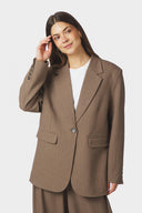 Gaby Pinstripe Krijtstreep Oversized Blazer | Neo Noir
