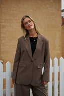 Gaby Pinstripe Krijtstreep Oversized Blazer | Neo Noir