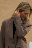 Gaby Pinstripe Krijtstreep Oversized Blazer | Neo Noir