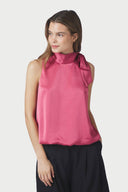 Veda Satijnen Halter Top | Neo Noir