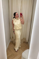 Vicky Satin Skirt Light Yellow | Neo Noir