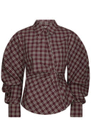 Neoella Geruite Hemd Blouse | Neo Noir