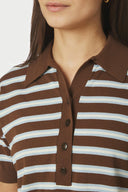 Emira Gebreide Polo Top | Neo Noir