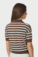 Emira Gebreide Polo Top | Neo Noir