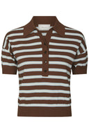 Emira Gebreide Polo Top | Neo Noir