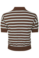 Emira Gebreide Polo Top | Neo Noir