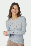 Ella Space Polka Dot Mesh Blouse | Neo Noir