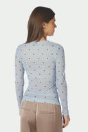 Ella Space Polka Dot Mesh Blouse | Neo Noir