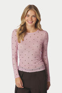 Ella Space Polka Dot Mesh Blouse | Neo Noir