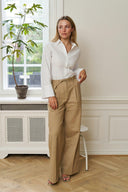 Malba Solid Geklede Pantalon Broek | Neo Noir