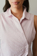 Celest Geruite Mouwloze Top | Neo Noir