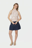 Jos-Polka-Dot-Halter-Top-Light-Pink-Neo-Noir-modelfoto-vooraanzicht-1