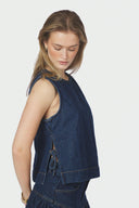 Svetlana Denim Jeans Mouwloze Top | Neo Noir