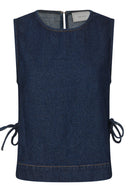 Svetlana Denim Jeans Mouwloze Top | Neo Noir