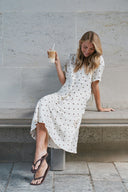 Bovary Dotted Midi Rok | Neo Noir