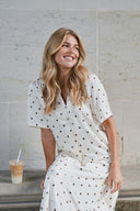 Bovary Dotted Midi Rok | Neo Noir