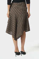 Sabella Geruite Midi Rok | Neo Noir