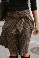 Sabella Geruite Midi Rok | Neo Noir