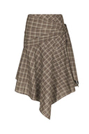 Sabella Geruite Midi Rok | Neo Noir