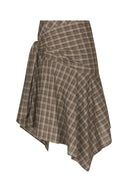 Sabella Geruite Midi Rok | Neo Noir