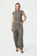Roxane Balloon Geruite Geklede Broek | Neo Noir