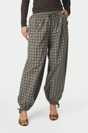 Roxane Balloon Geruite Geklede Broek | Neo Noir