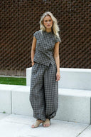 Roxane Balloon Geruite Geklede Broek | Neo Noir