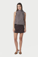 Veda Gestreepte Mouwloze Top | Neo Noir