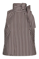 Veda Gestreepte Mouwloze Top | Neo Noir