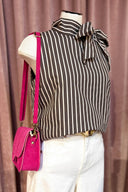 Veda Gestreepte Mouwloze Top | Neo Noir