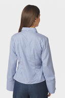 Fenli Geruite Hemd Blouse | Neo Noir