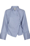Fenli Geruite Hemd Blouse | Neo Noir