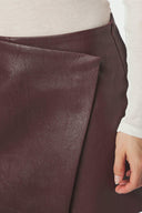 Elayne Faux Leather Nepleren Mini Broekrok | Neo Noir