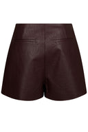 Elayne Faux Leather Nepleren Mini Broekrok | Neo Noir
