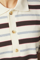Vennera Gestreepte Polo Top | Neo Noir
