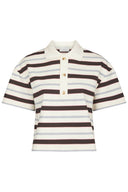 Vennera Gestreepte Polo Top | Neo Noir