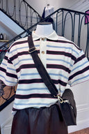 Vennera Gestreepte Polo Top | Neo Noir