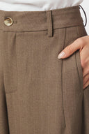 Essiall Gestreepte Pinstripe Krijtstreep Geklede Pantalon Broek | Neo Noir