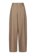 Essiall Gestreepte Pinstripe Krijtstreep Geklede Pantalon Broek | Neo Noir