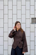 Fenli Overslag Geruite Small Check Hemd Blouse | Neo Noir