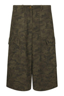 Islana Camouflage Legerprint Denim Jeans Shorts | Neo Noir