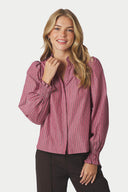 Astrida Soft Gestreepte Strass Hemd Blouse | Neo Noir
