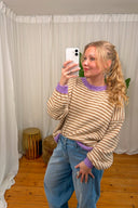 Annie Gestreepte Gebreide Trui