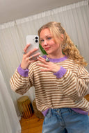 Annie Gestreepte Gebreide Trui