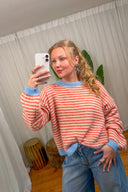 Annie Gestreepte Gebreide Trui