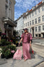 Vicky Satijnen Rok Evening Rose