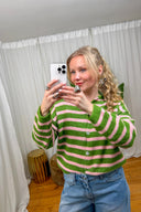 Astrid Gestreepte Gebreide Cardigan