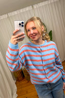 Astrid Gestreepte Gebreide Cardigan