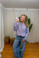 Astrid Gestreepte Gebreide Cardigan