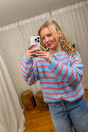 Astrid Gestreepte Gebreide Cardigan